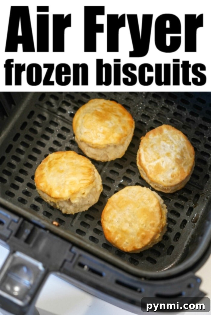 Perfect Air Fryer Frozen Biscuits 9 Delicious Pillsbury Grands biscuits, air fried to a perfect golden crisp.