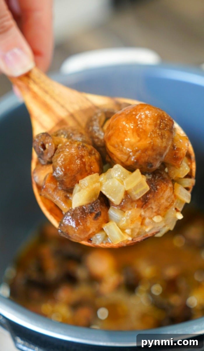 Easy Instant Pot Mushrooms 12 Perfectly sautéed mushrooms glistening with butter and garlic