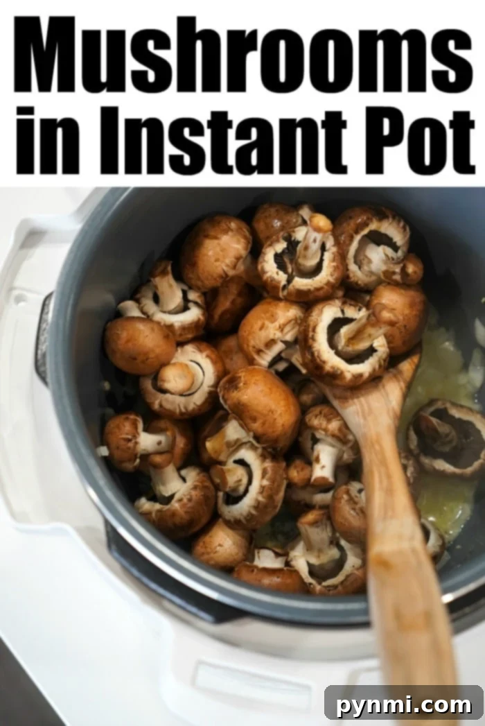 Easy Instant Pot Mushrooms 6 A vibrant bowl of Instant Pot mushrooms ready to be served