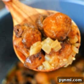 Instant Pot mushrooms and onions
