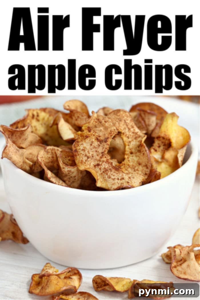 Golden Air Fried Apple Crisps 6 air fryer apples