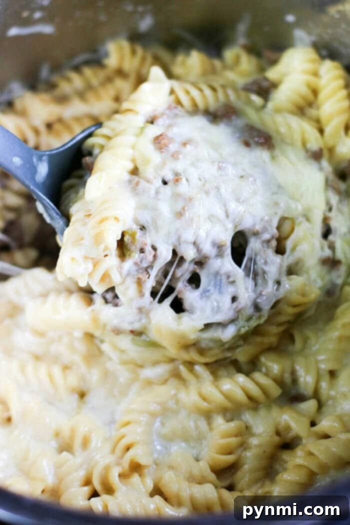 Instant Pot Cheesesteak Pasta - a delicious one-pot pressure cooker dinner idea