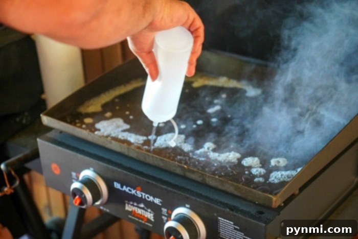 blackstone 22 inch griddle accessories, including spatulas and squirt bottles.