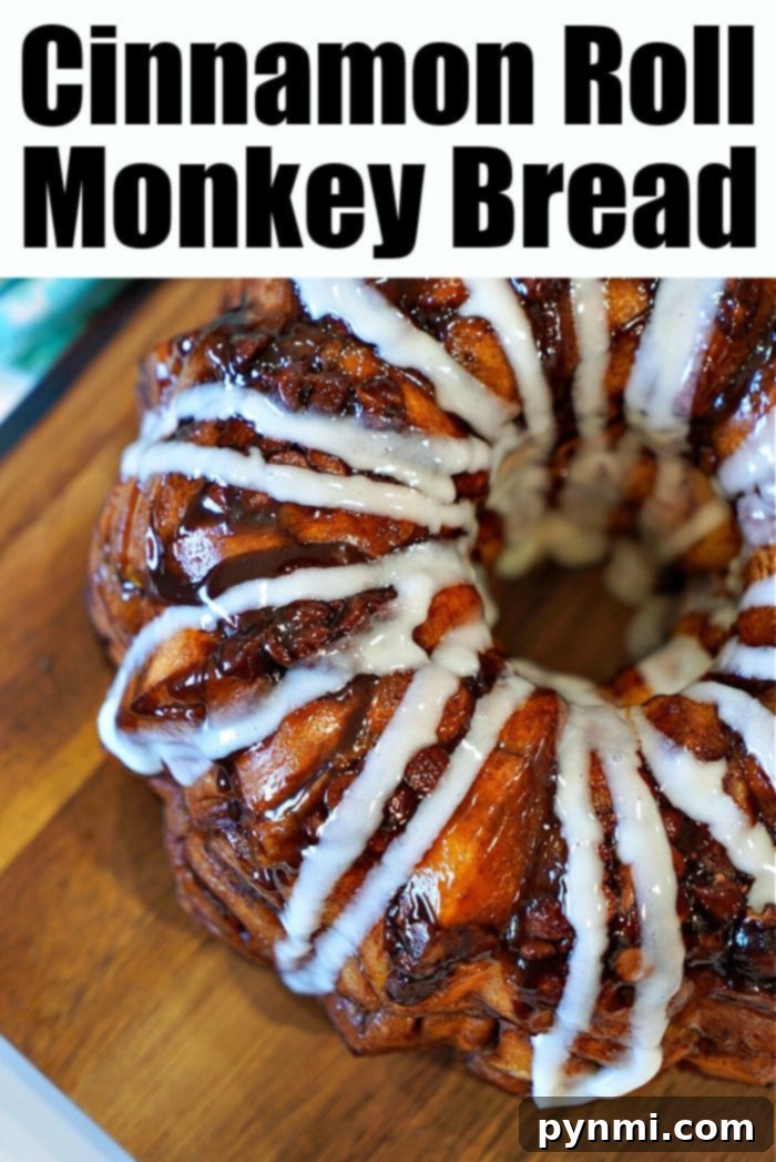 Sweet Sticky Rhodes Monkey Bread Magic 8 Beautifully glazed Rhodes rolls monkey bread, ready for serving.