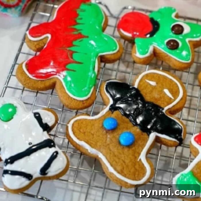 Cake Mix Hack for Air Fryer Gingerbread Cookies 2 Perfectly baked golden gingerbread cookies made in an air fryer, ready for holiday decorating.