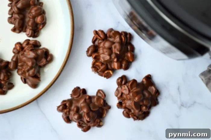 Crunchy Peanut Delights 8 A beautifully presented bowl of pressure cooker peanut clusters, ready to be served