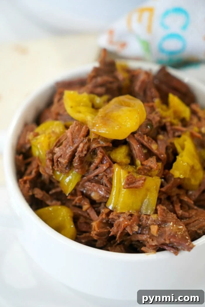 Mississippi Roast Instant Pot served