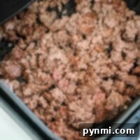 Air fryer hamburger patties cooked to perfection