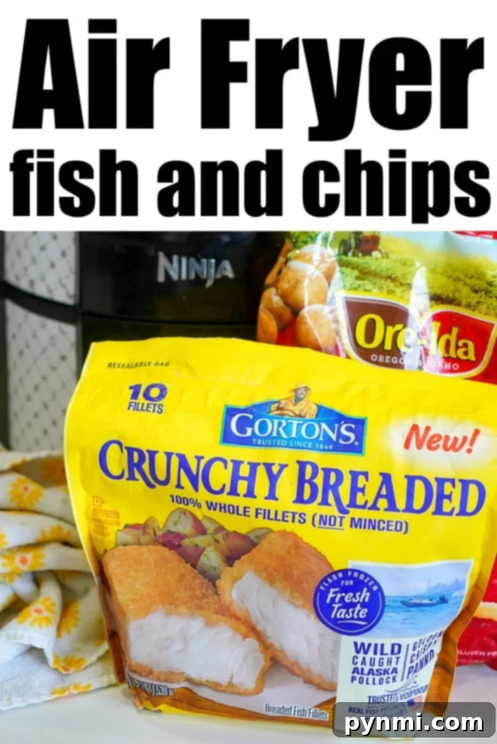 Crispy Air Fryer Fish and Chips 4 Ninja Foodi fish and chips, featuring golden-brown fish fillets and perfectly cooked fries.