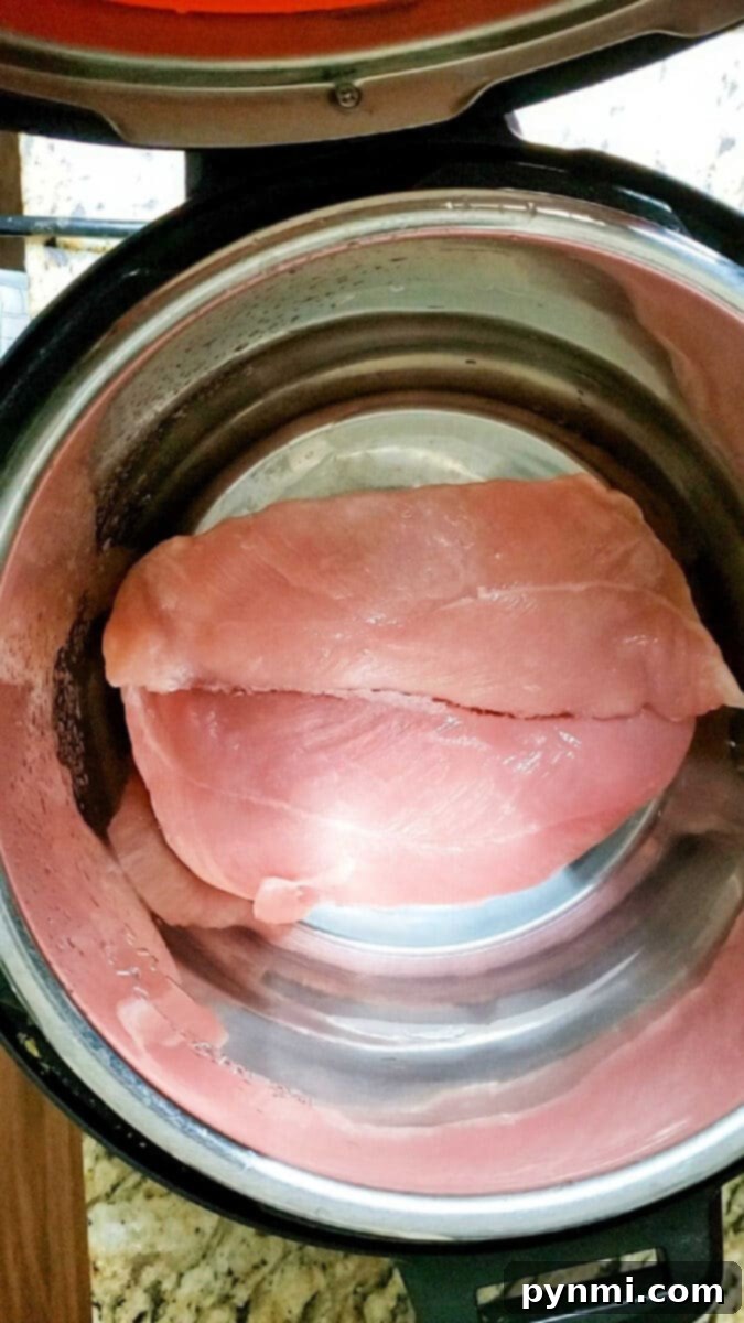 pressure-cooker-turkey-tenderloin - A beautifully cooked turkey tenderloin sits in an Instant Pot, surrounded by savory herbs, ready to be carved.