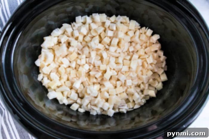 Slow Cooker hashbrown soup