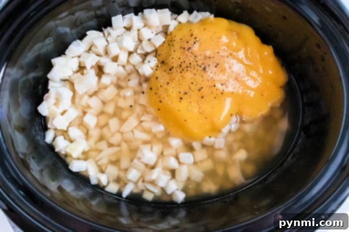 Crockpot Potato Soup with Hashbrowns