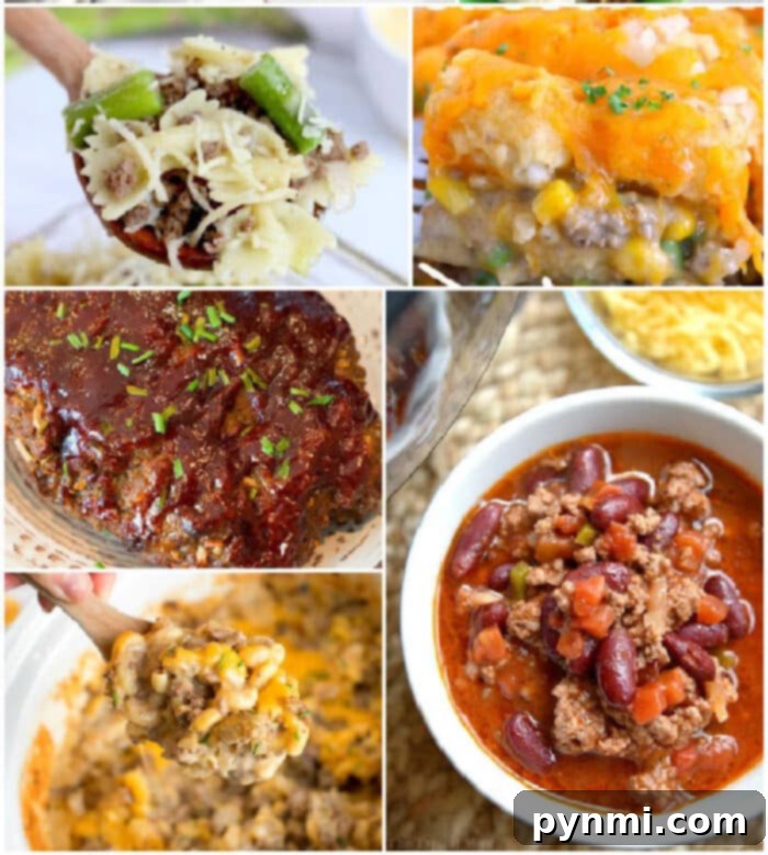 ground beef recipes instant pot - A bowl of delicious Instant Pot ground beef and potatoes casserole, garnished with fresh herbs.