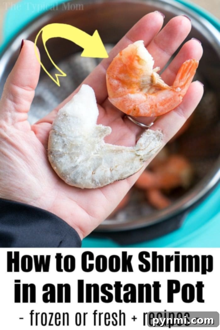 Deliciously cooked shrimp in an Instant Pot, ready to be served, illustrating perfect texture.