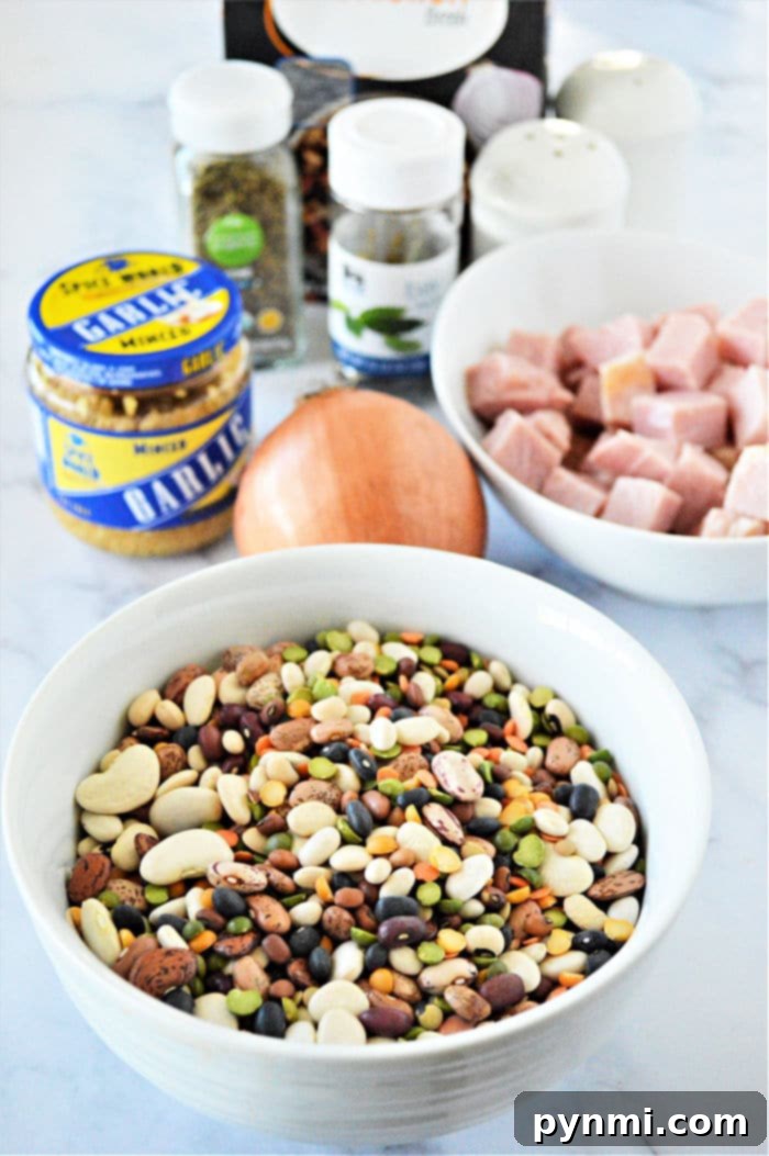 Ultimate Instant Pot 15-Bean Comfort 4 A close-up of 15 Bean Soup in an Instant Pot, ready to be served.