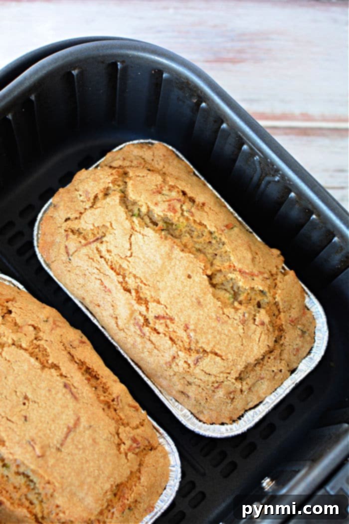 Crispy Air Fryer Zucchini Delights 9 Air fryer zucchini bread, a sweet and moist baked good.