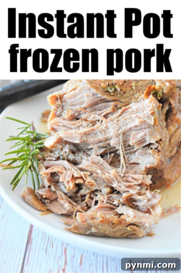 No Thaw Instant Pot Pork Shoulder 2 instant pot frozen pork shoulder ready to be cooked