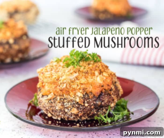 Crispy Air Fryer Stuffed Mushrooms 9 spicy stuffed mushrooms