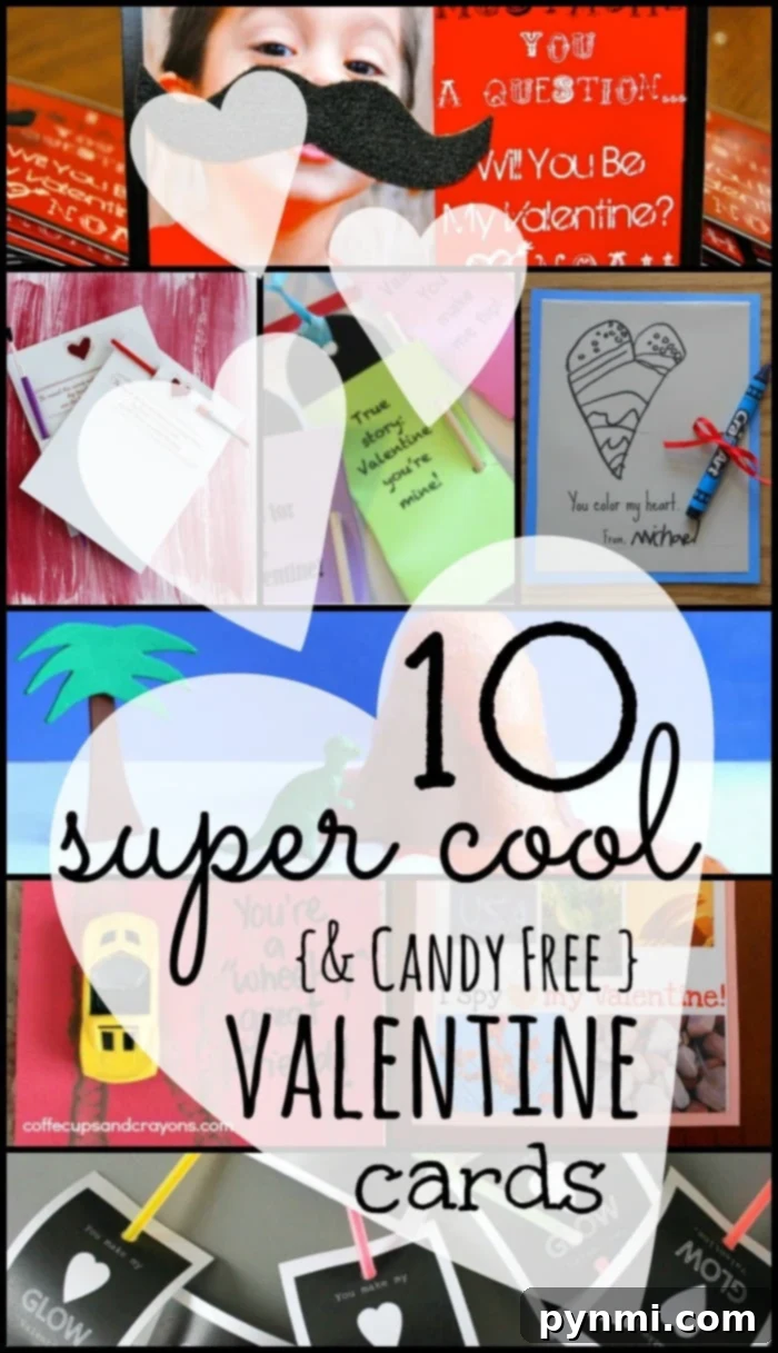 Valentine's Day Fun: Free Printable Tags & Treats 5 A collection of vibrant Valentine printables designed for kids, showcasing various candy-free card ideas and creative tags for school exchanges.