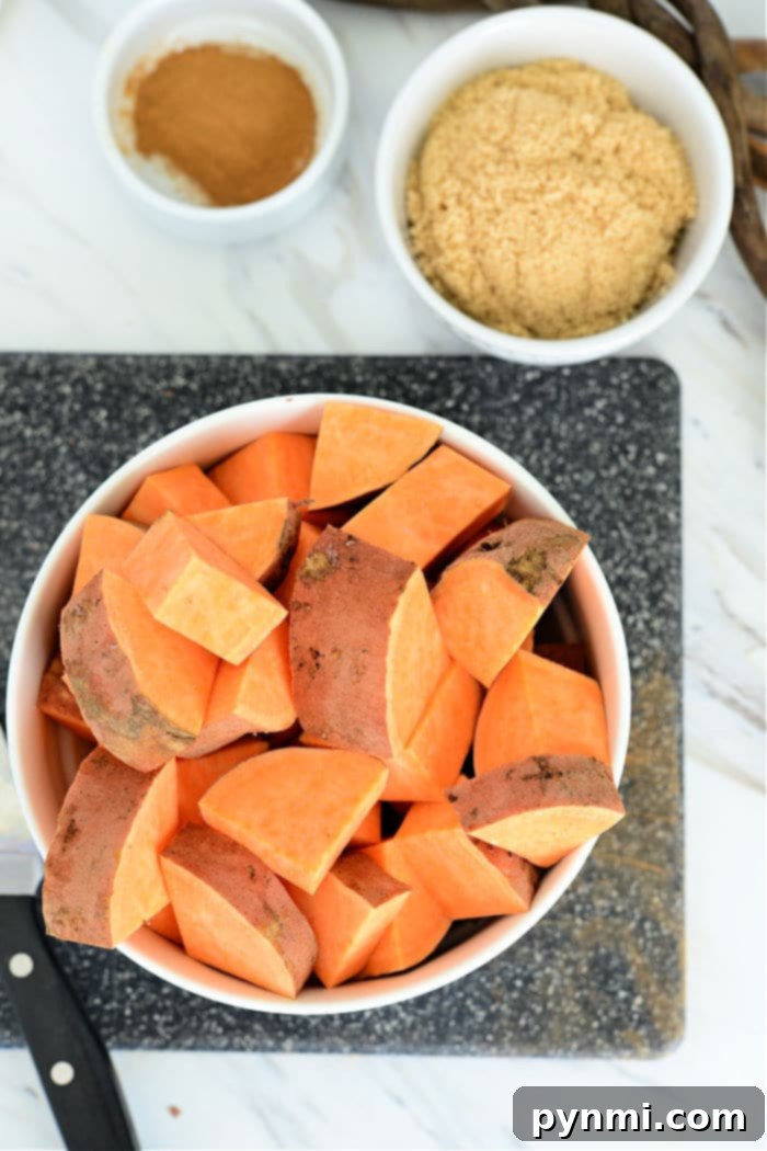 sweet potatoes cubes