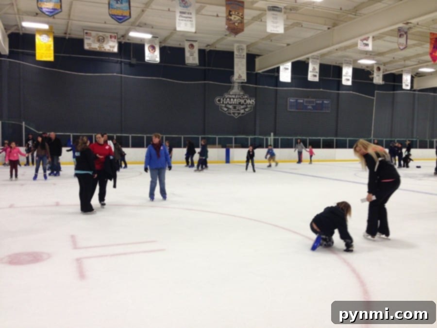 Frozen Fun at IceTown Riverside 2 Children happily learning to balance and skate at IceTown Riverside