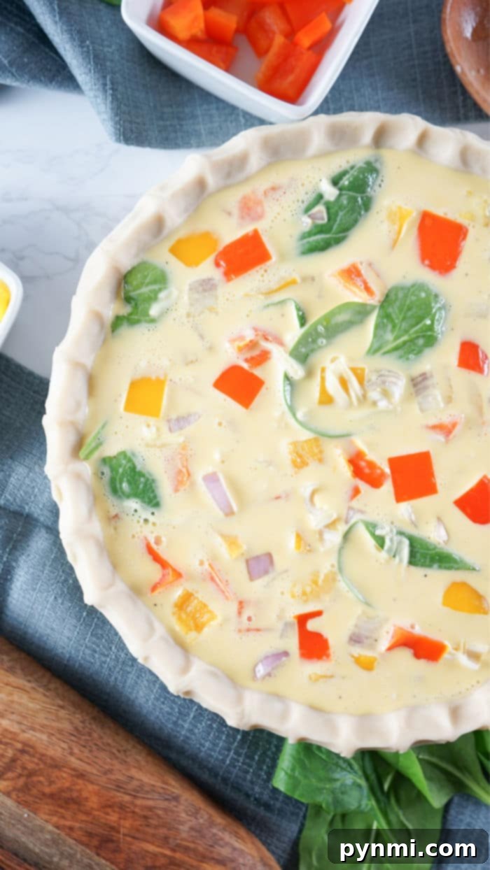 Vibrant Bell Pepper Breakfast Quiche 5 Easy quiche recipe ready to be served