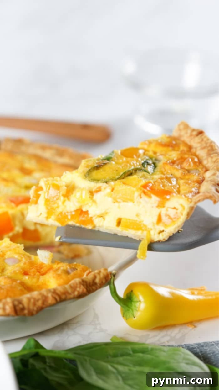 Vibrant Bell Pepper Breakfast Quiche 6 Delicious quiche recipe ready to eat