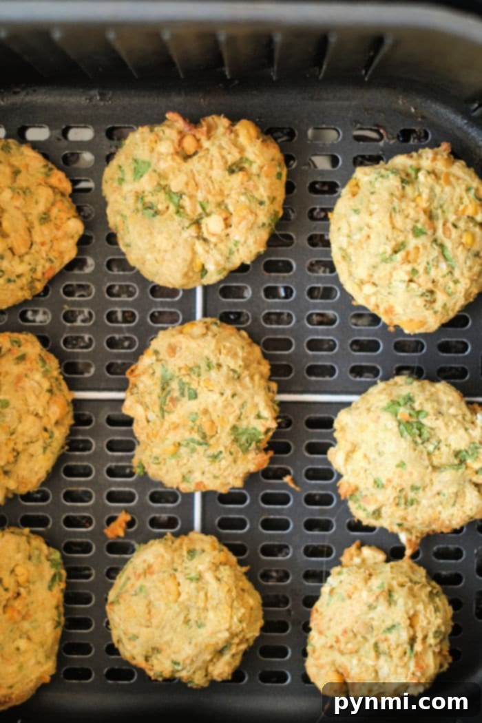 Golden Crispy Air Fryer Falafel 5 air fryer falafel recipe