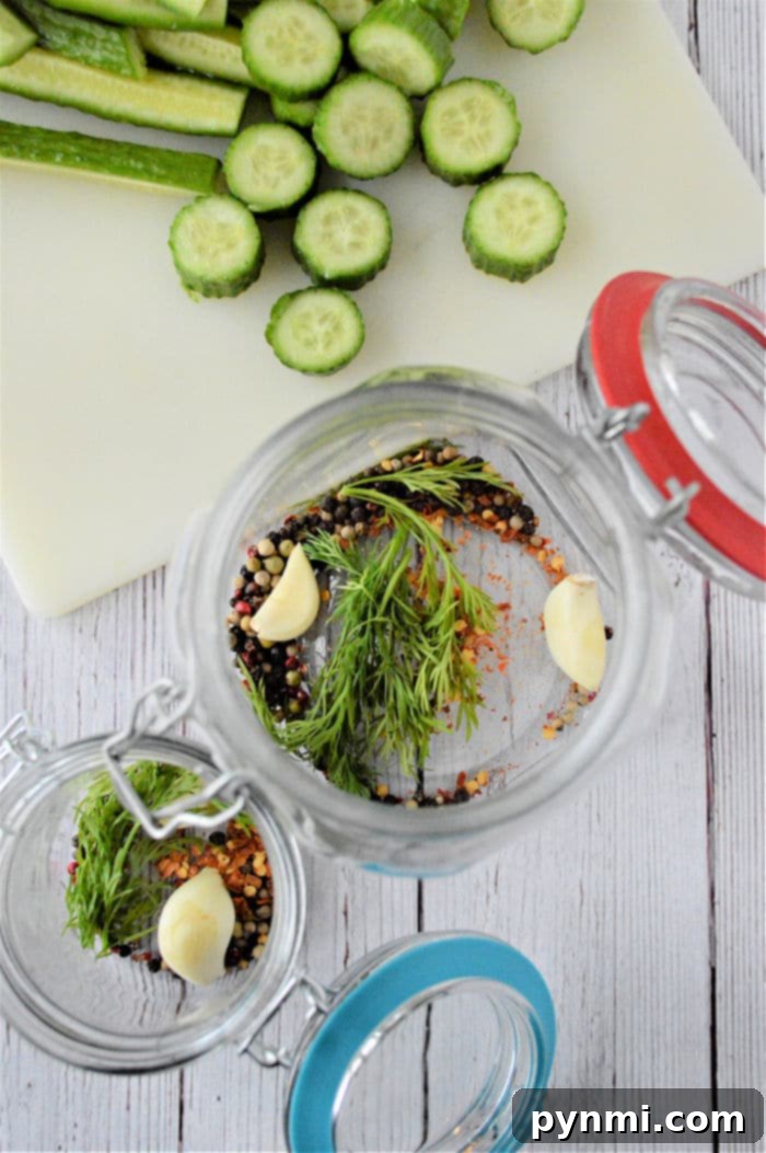 Crafting Crisp Dill Pickles at Home 4 Jar of homemade dill pickles with a spicy kick, showcasing red pepper flakes