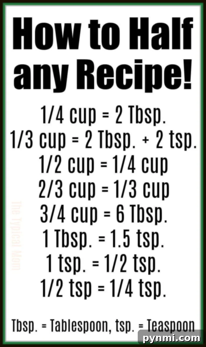 Scaling Down Recipes 2 Discover how to half a recipe effortlessly with our handy guide, featuring cup to tablespoon/teaspoon conversions and useful abbreviations.