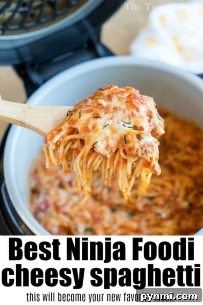 cheesy ninja foodi spaghetti