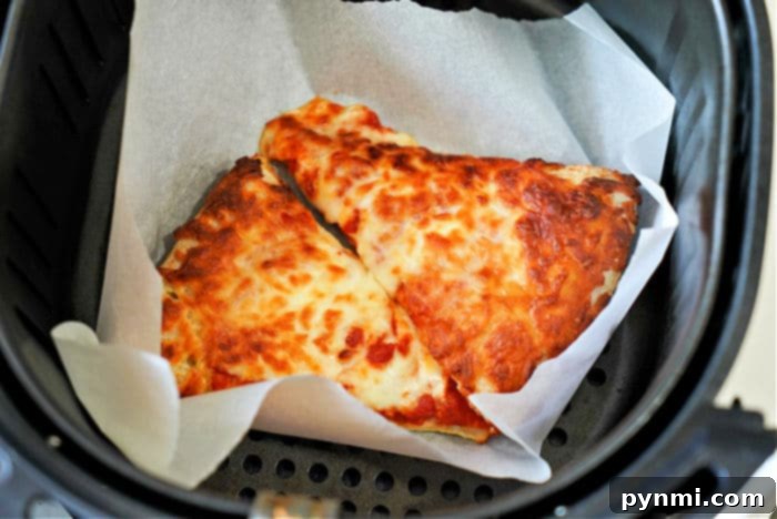 Crispy Air Fryer Pizza Revival 8 reheat pizza in air fryer