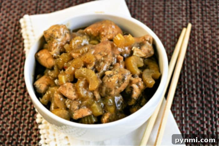 Bold Black Pepper Chicken 7 Instant Pot Pepper Chicken served with white rice and chopsticks