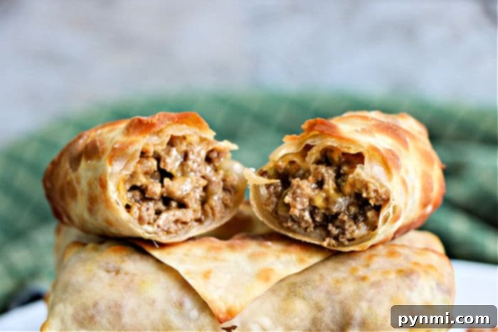 Crispy Beef Egg Rolls 10 Cheeseburger Egg Roll recipe