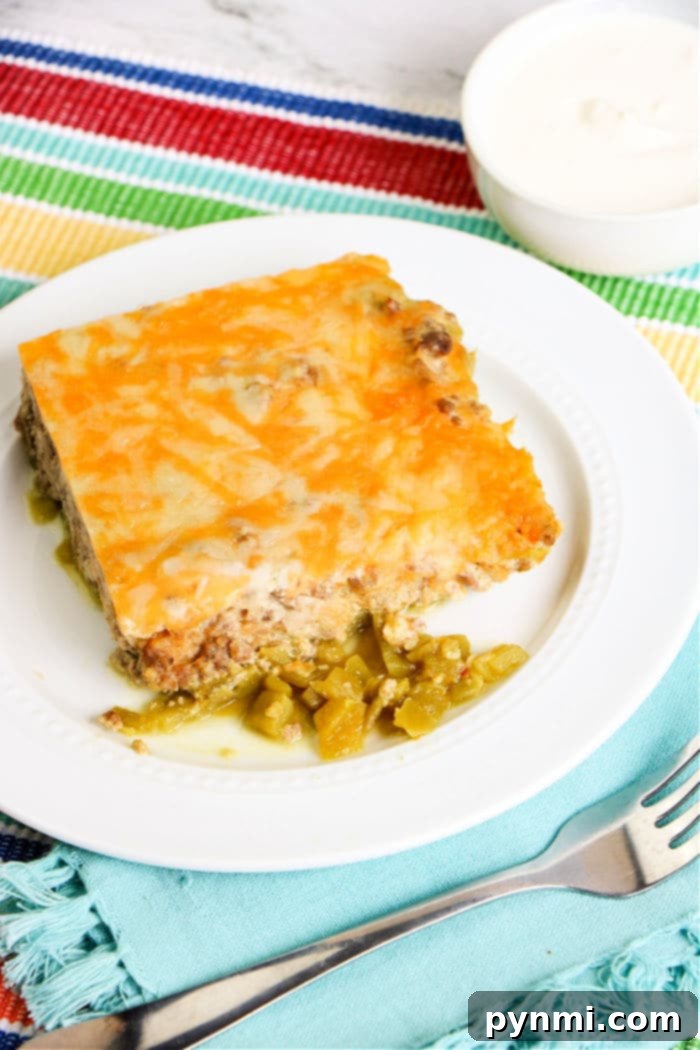Poblano Fiesta Bake 2 Savory Chile Relleno Casserole Recipe with Ground Beef