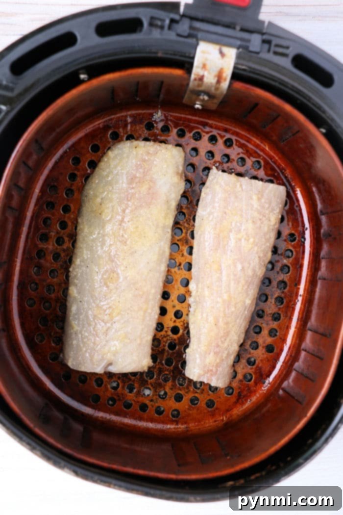Perfect Air Fryer Mahi Mahi 5 Perfectly air-fried mahi mahi fillet, golden and ready to serve.