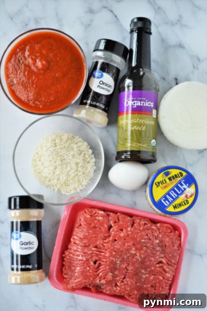 Effortless Instant Pot Porcupine Meatballs 3 Homemade Porcupine Meatballs recipe, ready for cooking