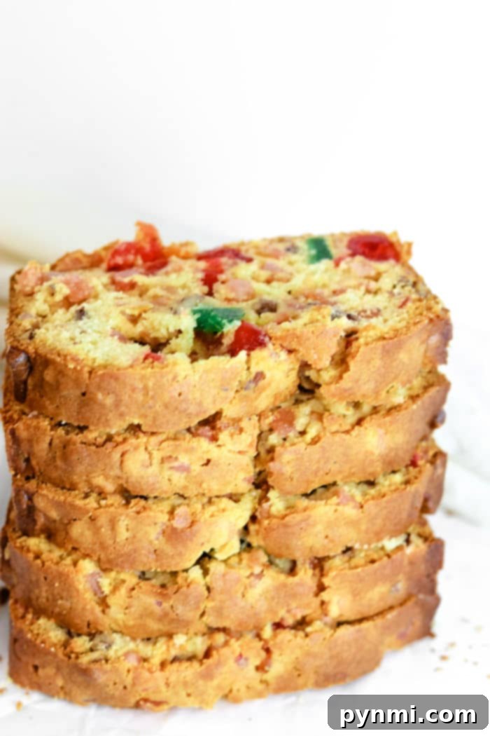 Grandmas Sweet Fruitcake Tradition 7 A lovingly baked Grandma's Fruitcake, ready for holiday celebrations