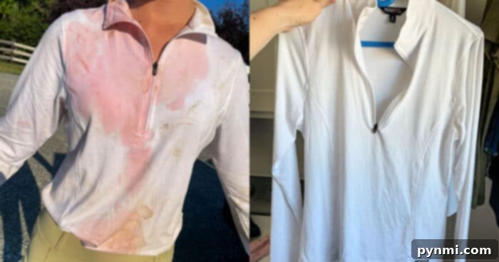 Hands cleaning a white shirt with Fels Naptha