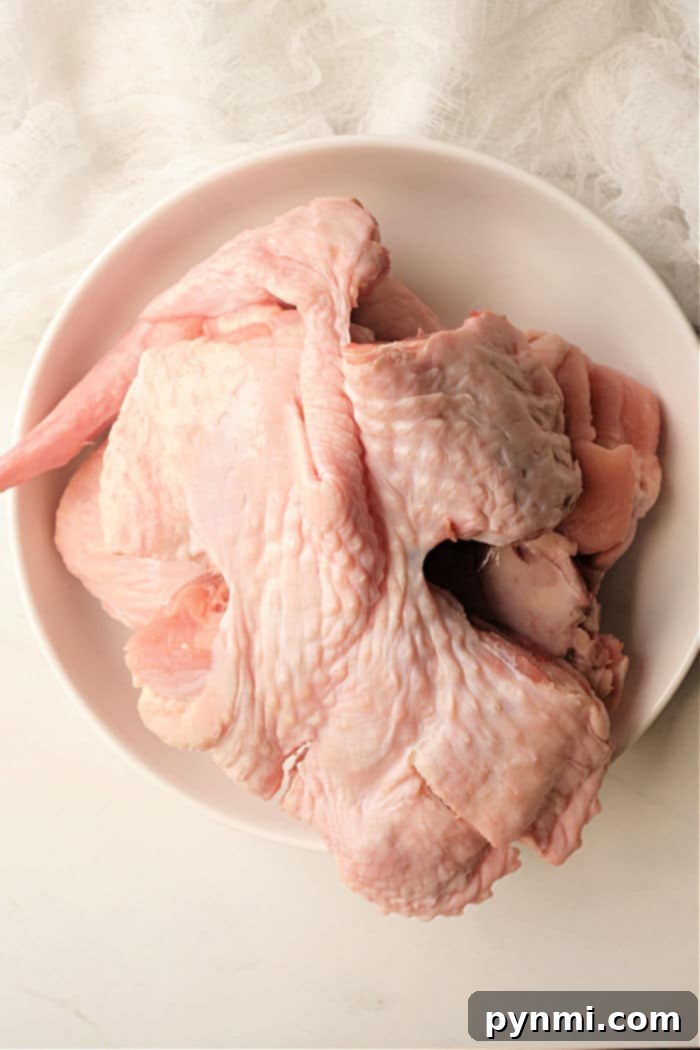 Crispy Air Fryer Turkey Wings 4 Raw turkey wings ready for seasoning