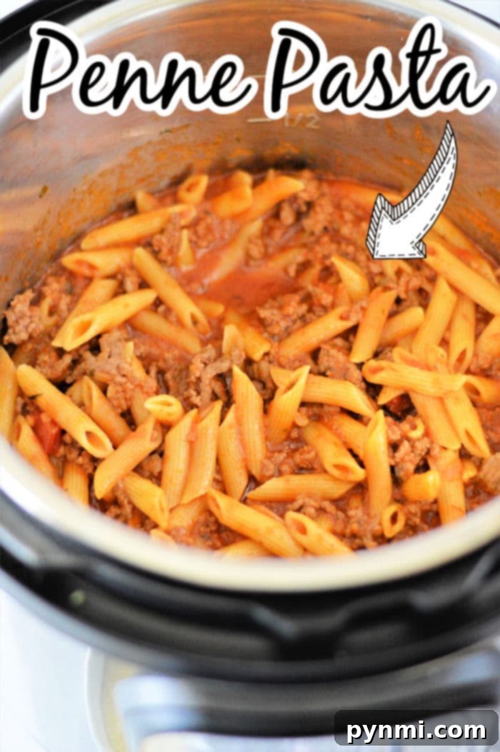 pasta in instant pot, a quick and easy dinner