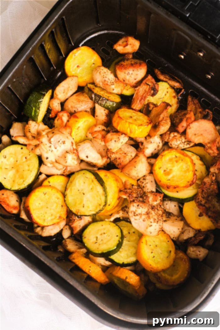 Crispy Air Fryer Chicken and Roasted Vegetables 5 Air Fryer Chicken and Vegetables