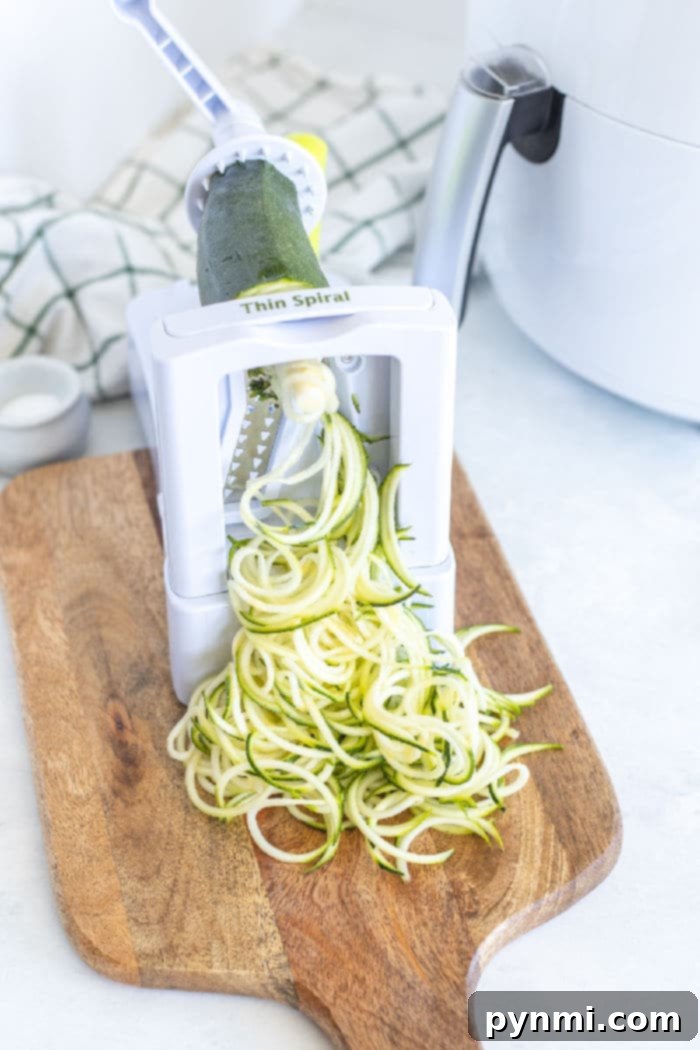 zucchini noodles air fryer