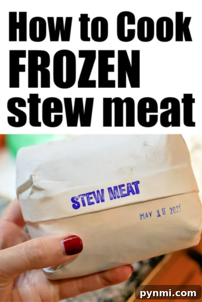 how to cook frozen stew meat
