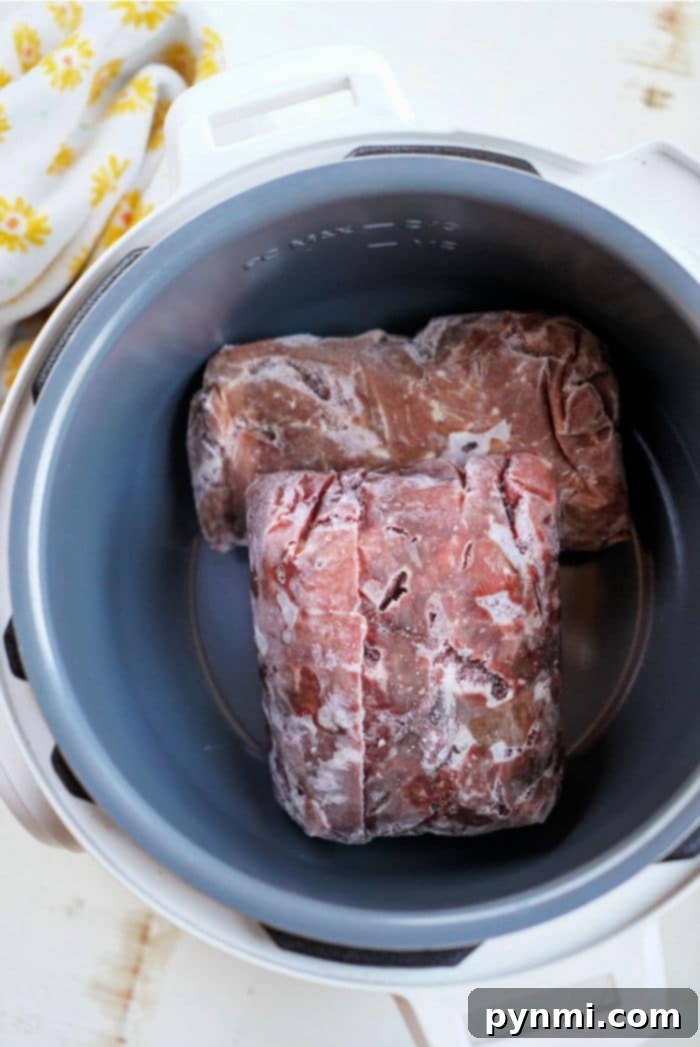 frozen meat in instant pot