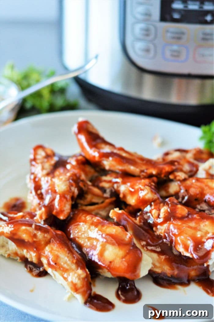 No Thaw Instant Pot Chicken Tenders 5 Frozen Chicken Tenders pressure cooker with sauce
