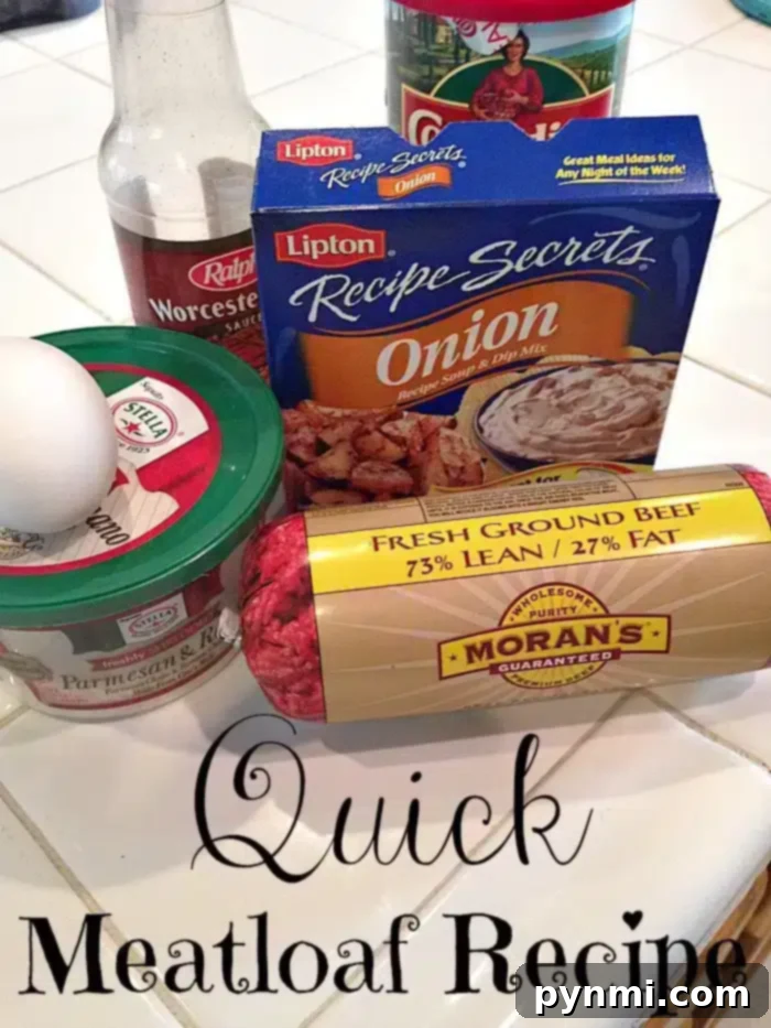 Quick meatloaf recipe that your whole family will enjoy. You can change it up a bit too if you have other things on hand but this is the basics. Quick Meatloaf Recipe: a simple and delicious dinner