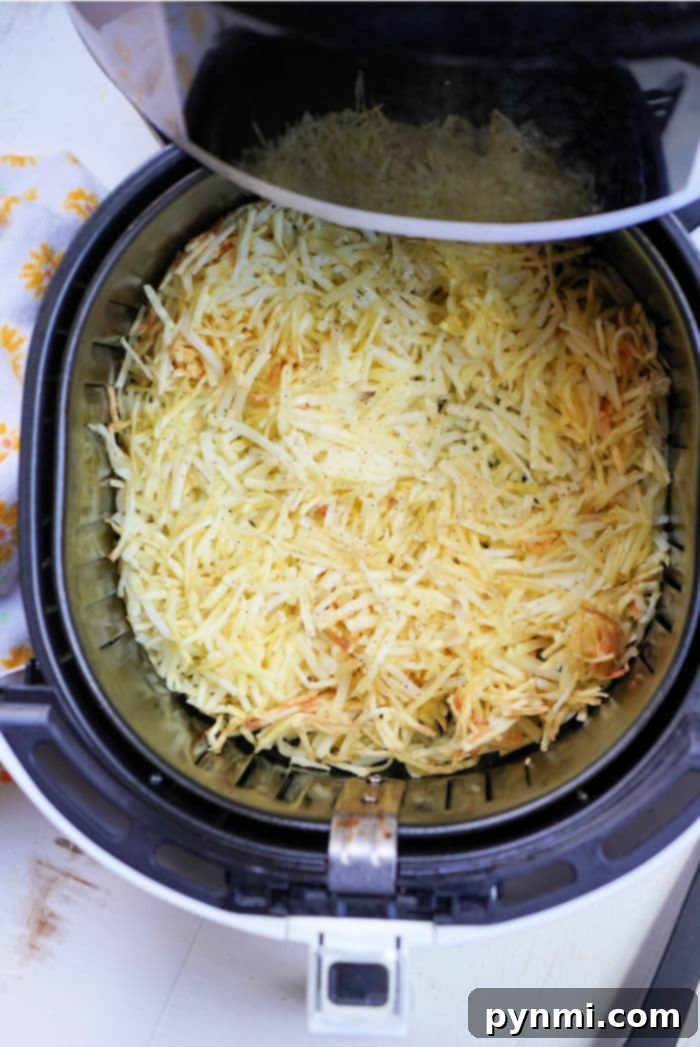 shredded potatoes air fryer