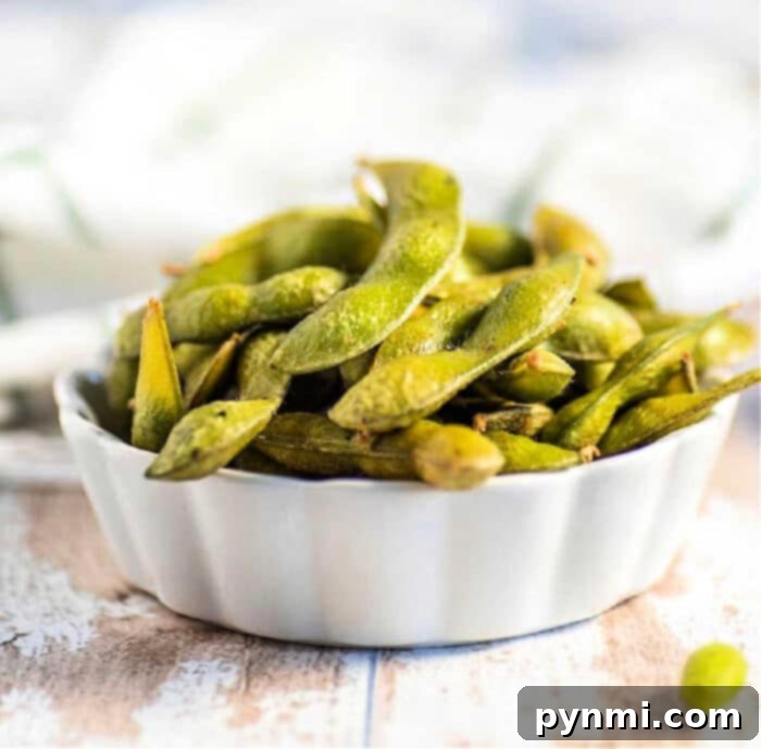 Crispy Air-Fried Edamame 2 air fryer frozen edamame cooked to perfection