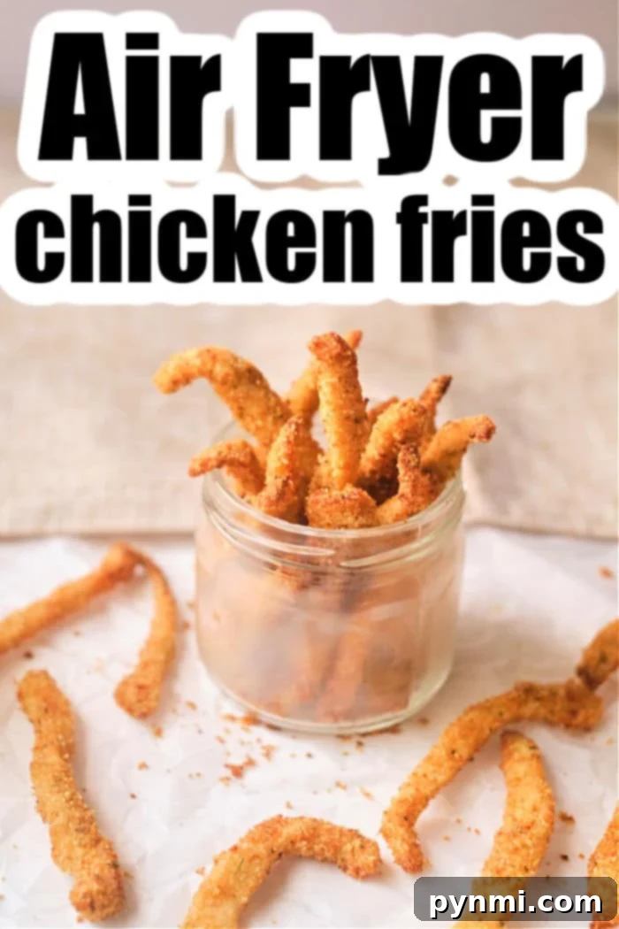 Chicken Fries in Air Fryer with dipping sauce